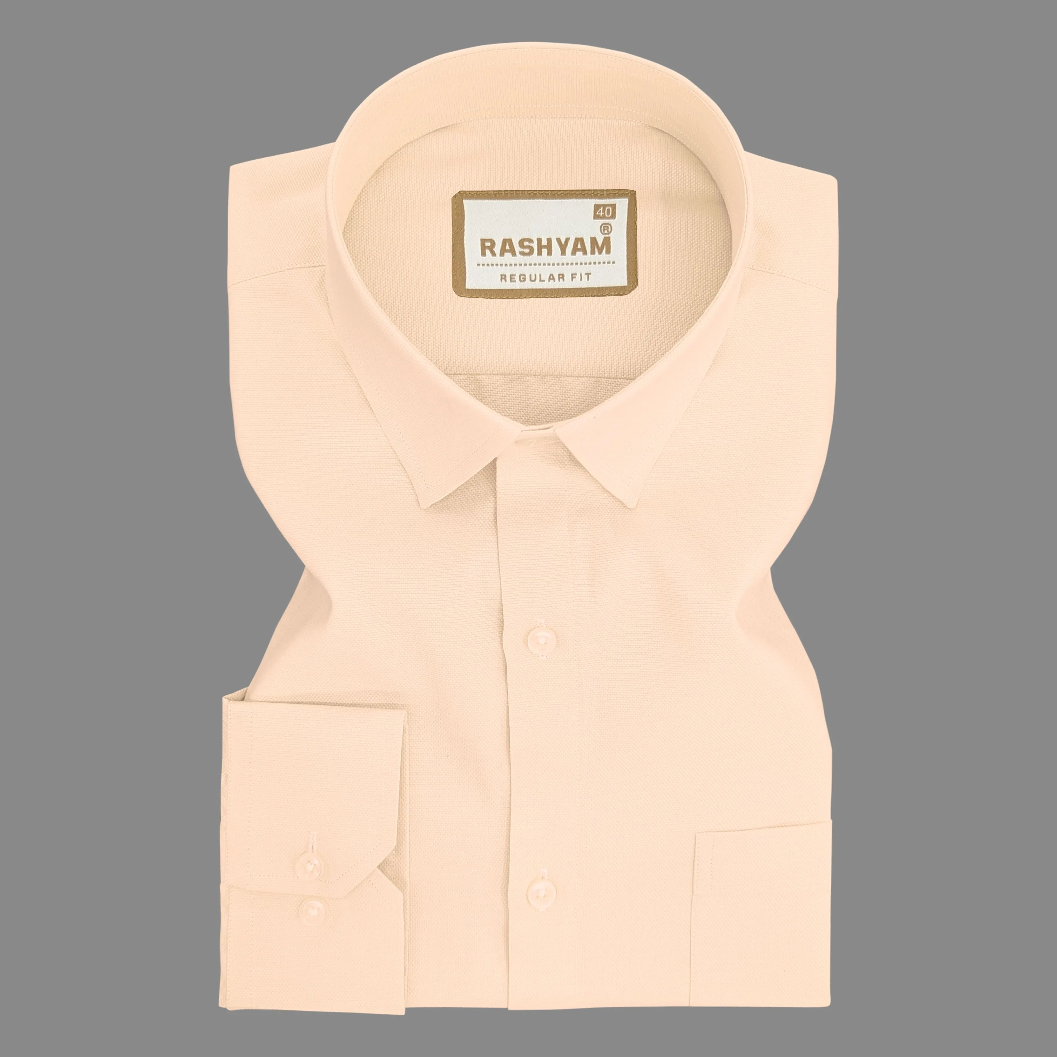 Volterra Soft Peach Premium Formal Shirt For Mens