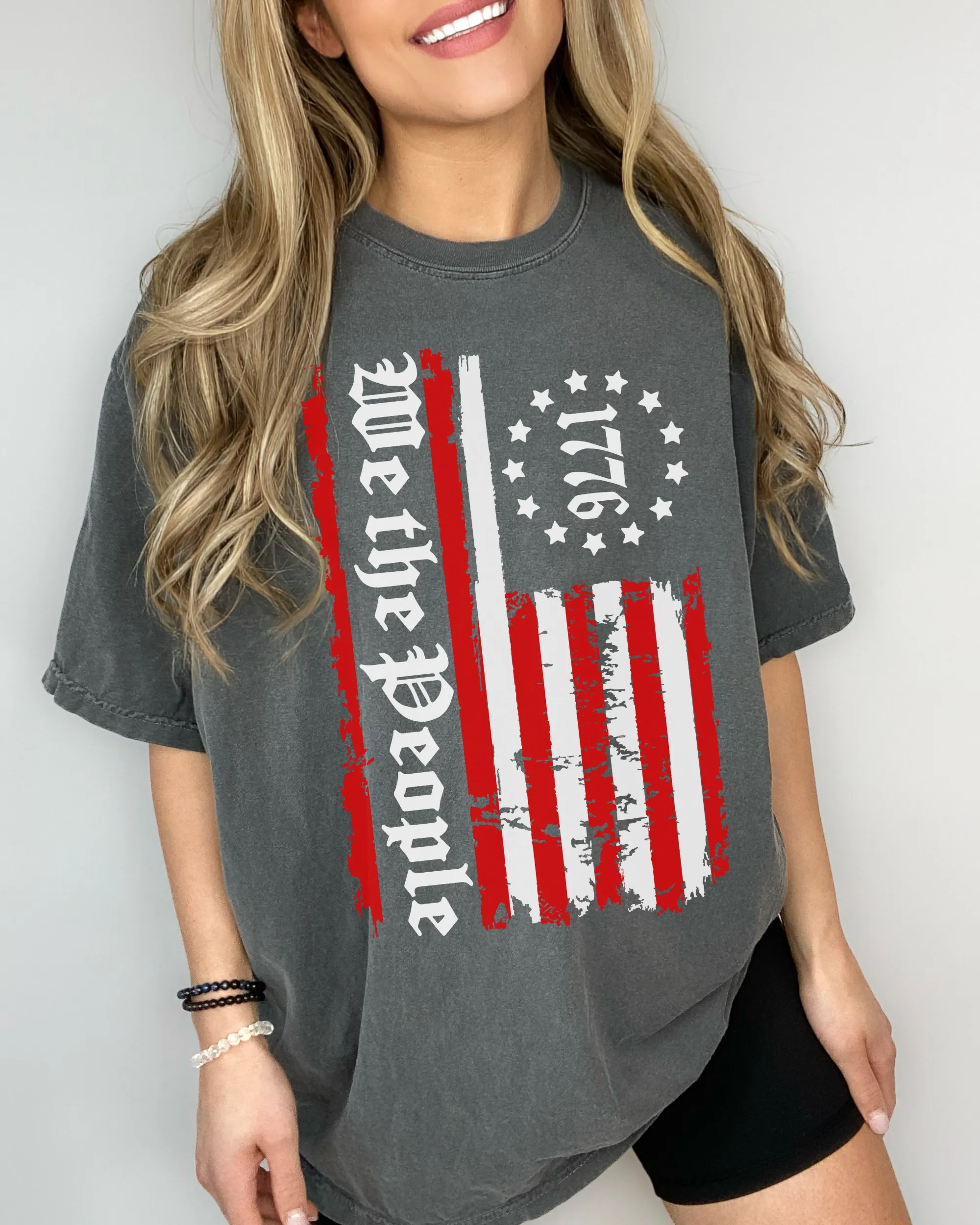 We The People Comfort Colors® Shirt, Trendy 4th Of July T-Shirt, Garment Dyed T-Shirt