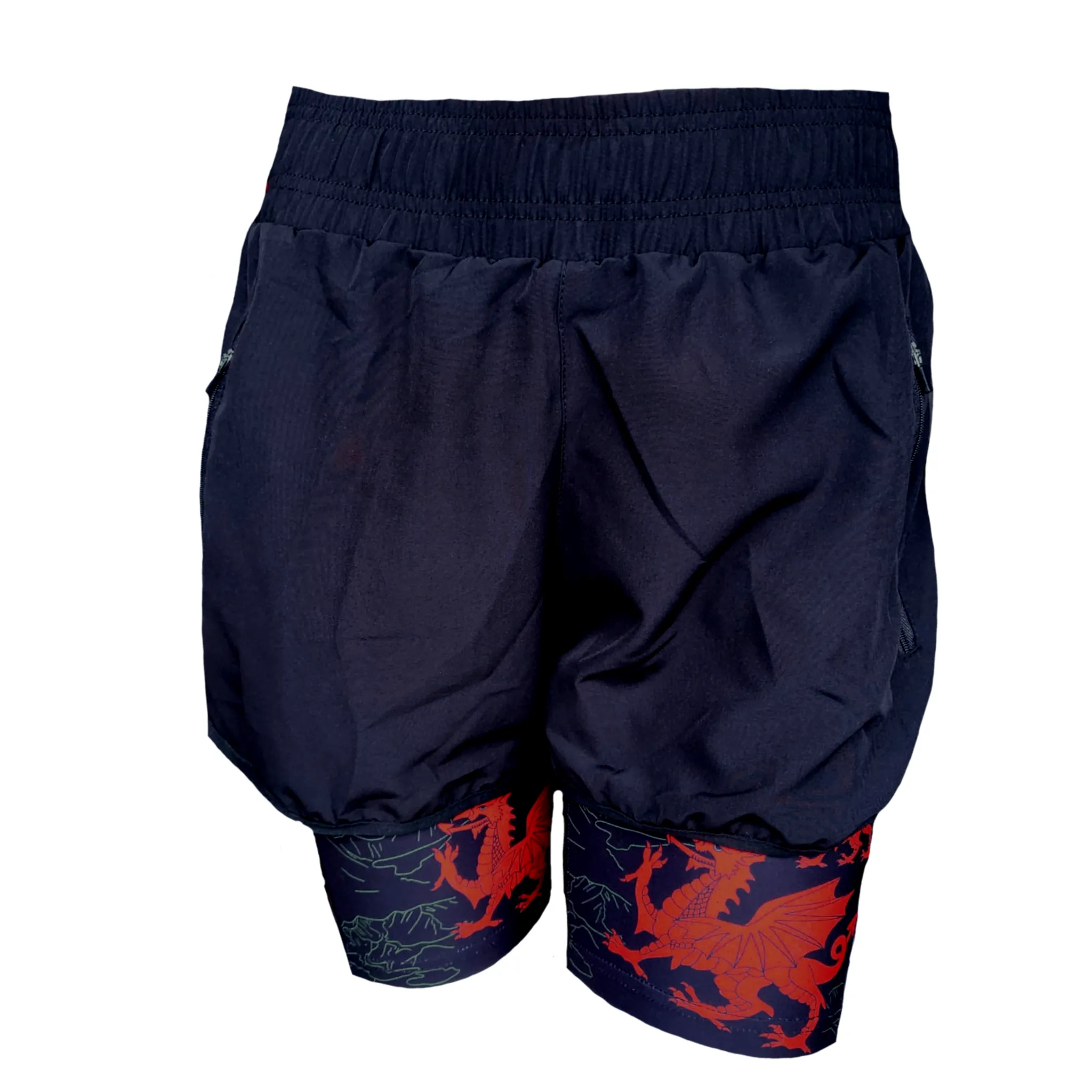 Y DDRAIG GOCH DOUBLE LAYER SHORTS