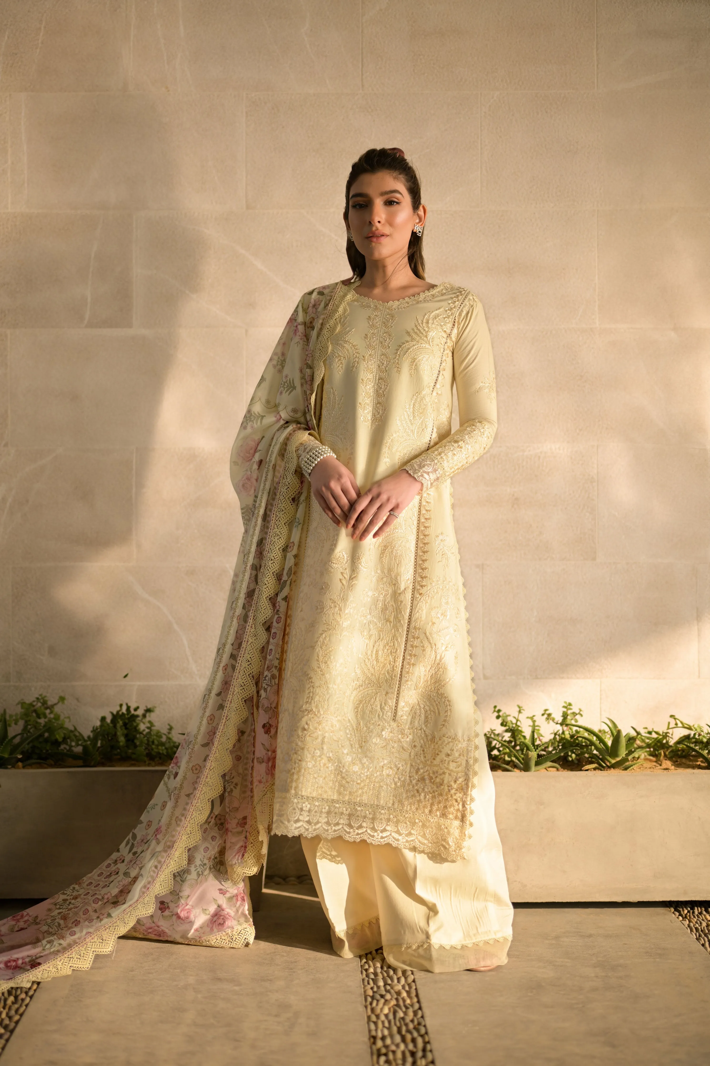 Zainab (Pastel Lemon) - LUXURY LAWN x EID 2024