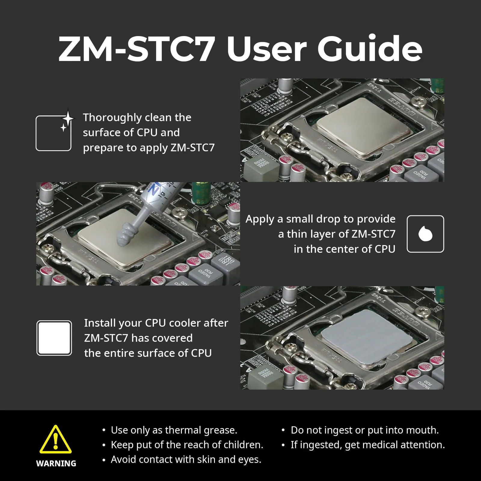 Zalman ZM-STC7 Thermal Grease Paste Compound (4g) for CPU / GPU Cooler